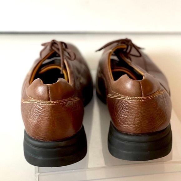 Johnston & Murphy Men\'s Brown Leather Oxfords Sheepskin Lace Up Shoes, Sz 11.5W main image 6